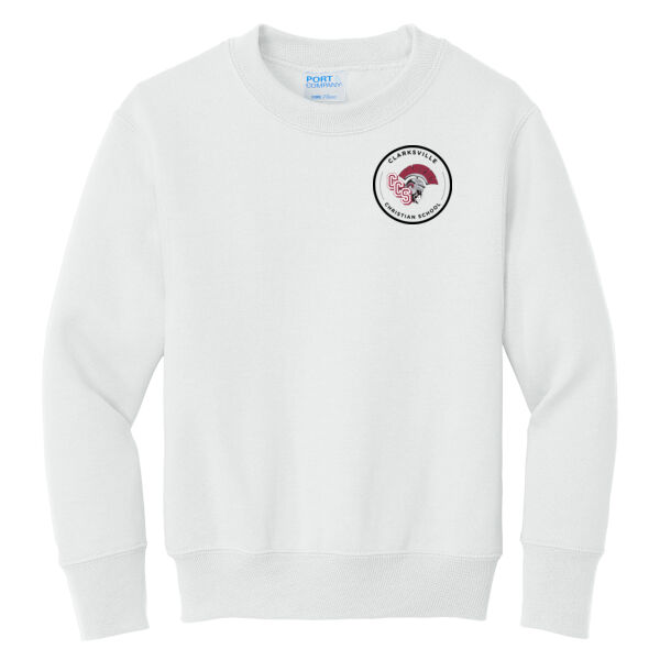 Circle Mascot Logo  - Youth Core Fleece Crewneck Sweatshirt Thumbnail